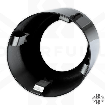 Round Exhaust Tips - PAIR for Land Rover Discovery Sport - Gloss Black