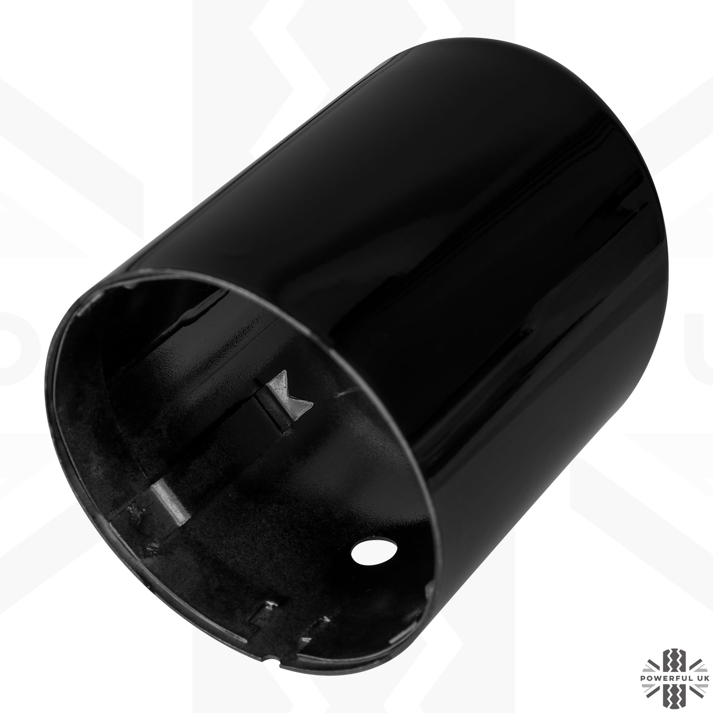Round Exhaust Tips - Pair - DIESEL - Gloss Black for Range Rover Sport L494 (2014-17)