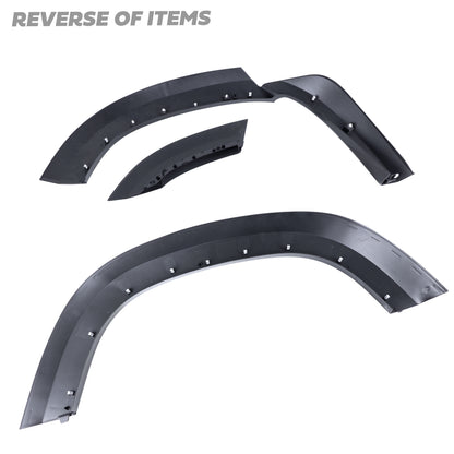 Extended Wheel Arch Set in Raptor Black for Land Rover Defender L663 (110 model)