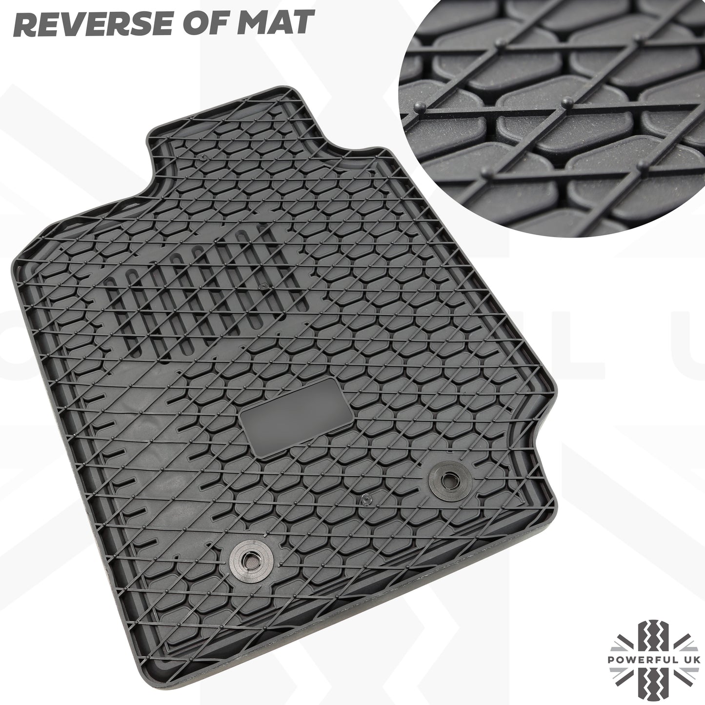 Rubber Floor Mats 4pc - RHD - for Ford Ranger 2012-19