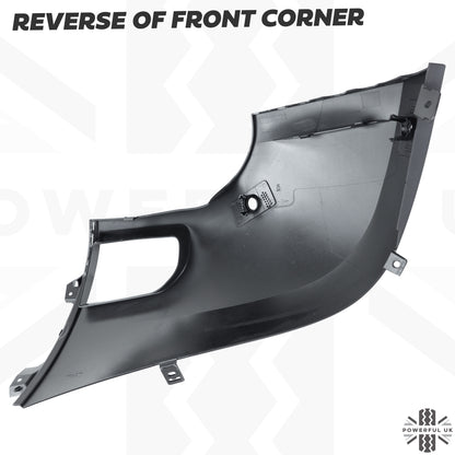 Front Bumper Corner for Land Rover Defender L663 in Gloss Black - RIGHT