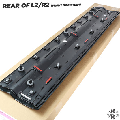 Gloss Black Lower Door Moulding 6pc Kit (Genuine) for Land Rover Defender L663 (110+130 Models)