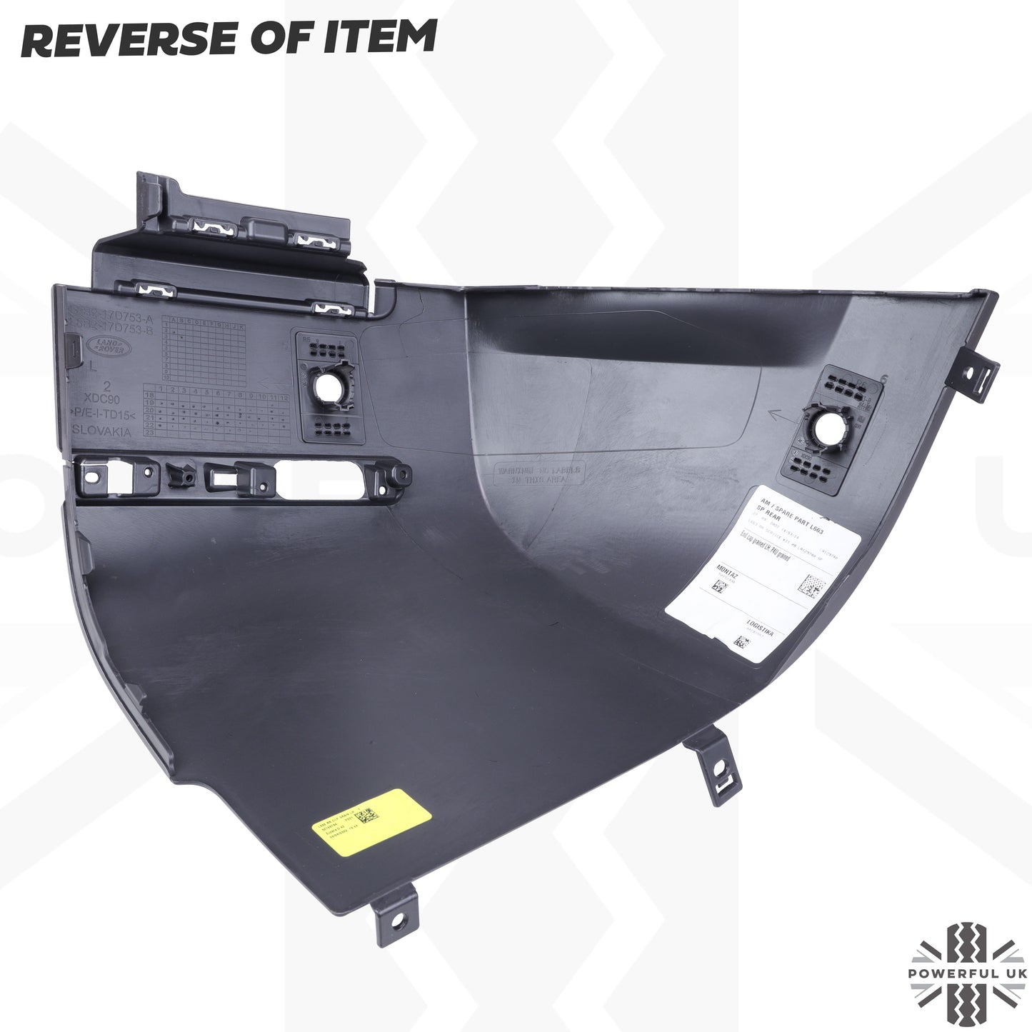 Rear Bumper Corner 'Genuine' for Land Rover Defender L663 in Textured Plastic - LEFT