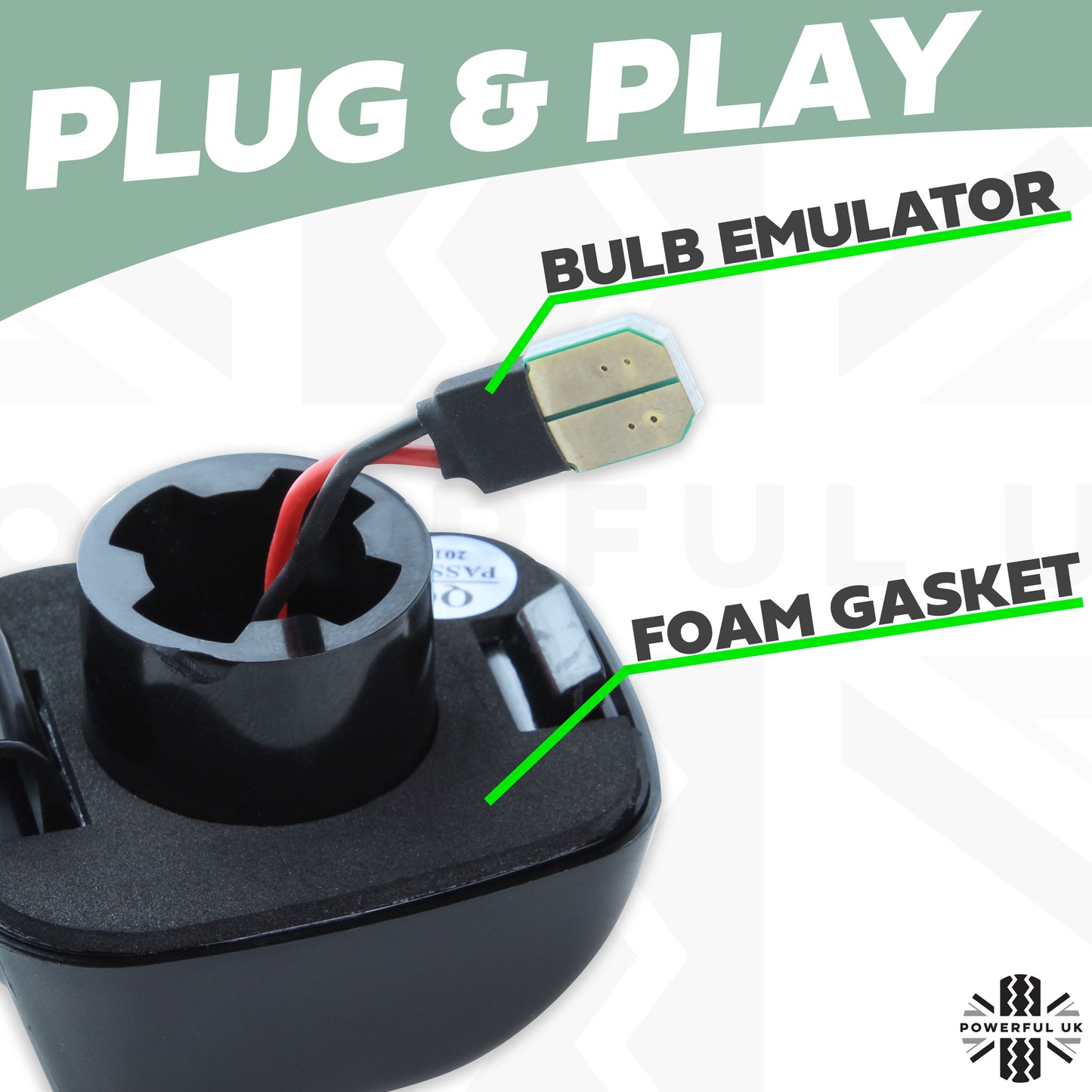 Rear Number Plate Lights (Pair) - Late Type - LED - Nissan Navara D40