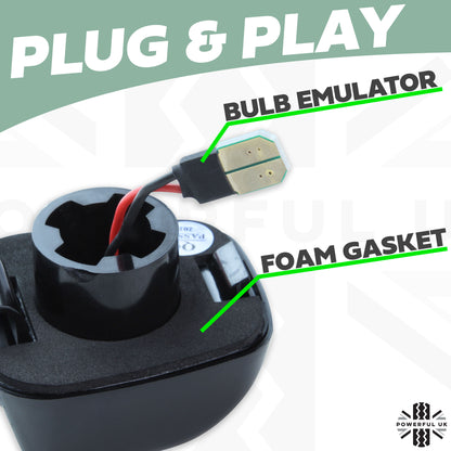 Rear Number Plate Lights (Pair) - Late Type - LED - Nissan Navara D40