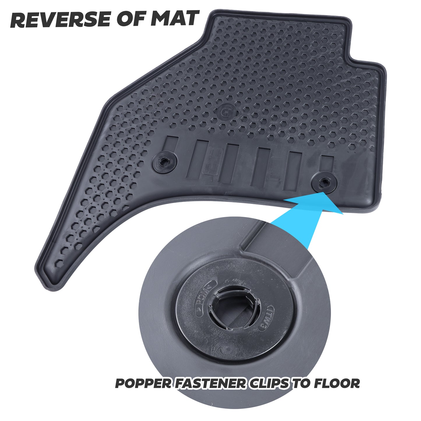 Rubber Floor Mat Set - Genuine - for Land Rover Defender L663(110 models) - RHD - 5 seat