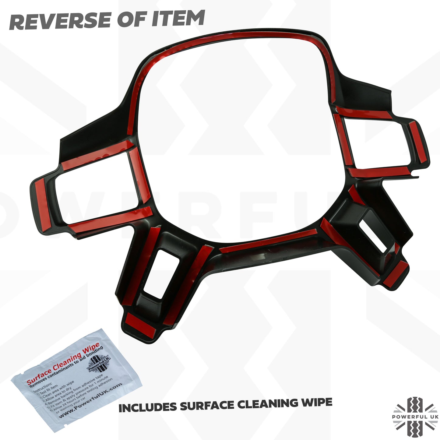 Steering Wheel Spoke Cover - Matt Black - for Land Rover Defender L663