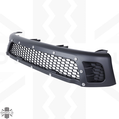 Front Grille - Matt Black Mesh + Cosmetic Bolts - for Toyota Hilux Mk8 Revo (2016-20)