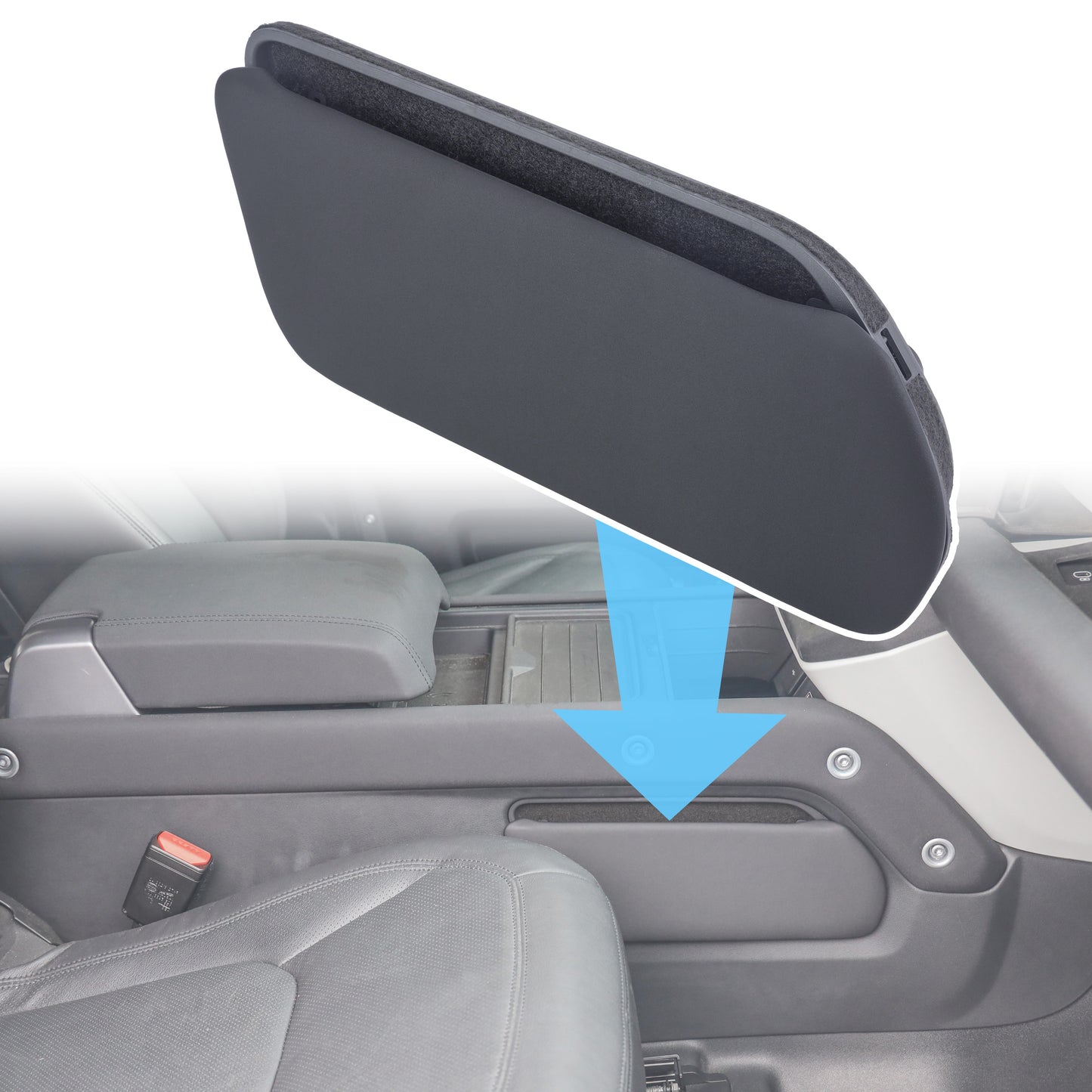 Centre Console Storage Panel for Land Rover Defender L663 in Ebony Black - Right