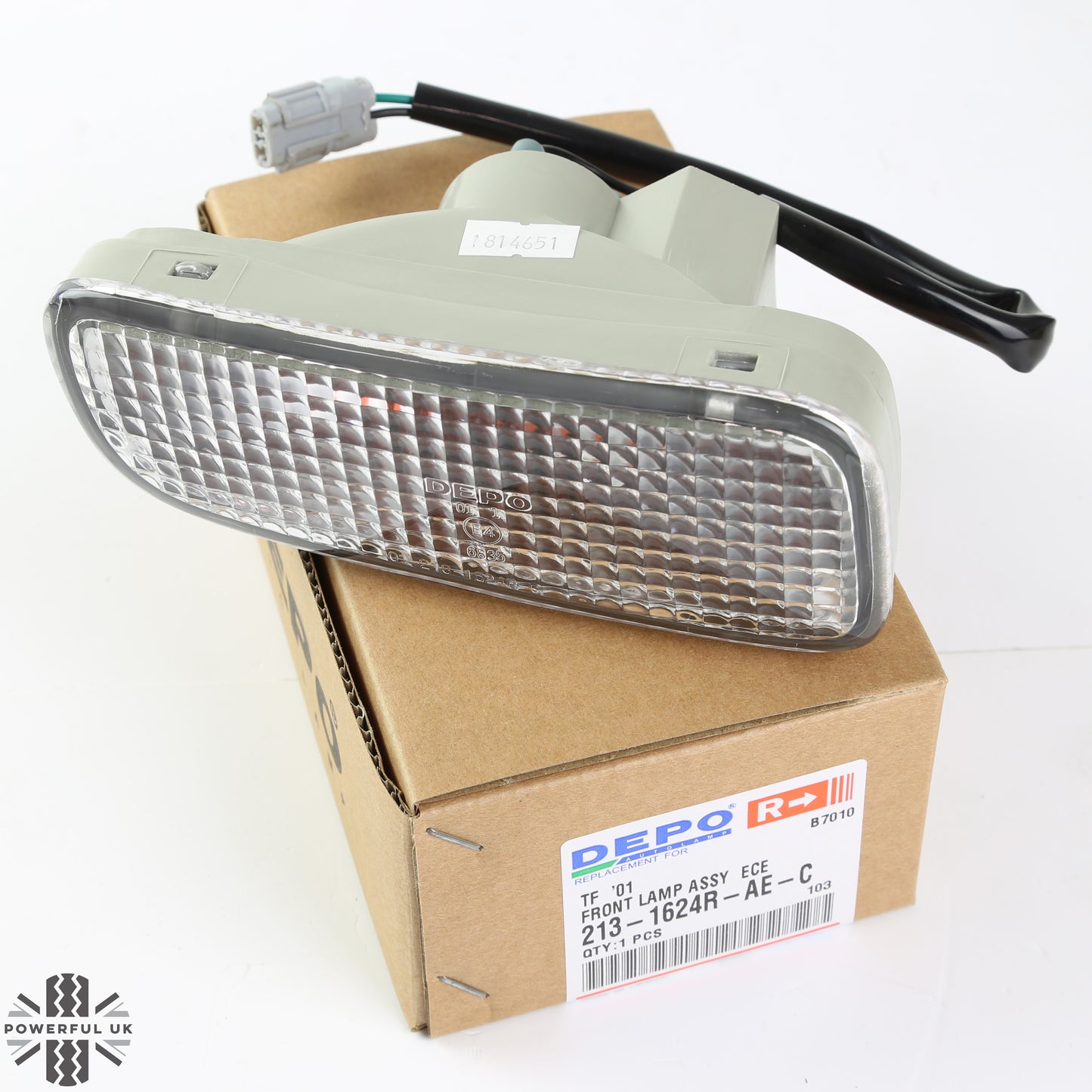 Isuzu TF Clear Front Indicator Light Assembly - Curved Oval Type - E Marked - PAIR