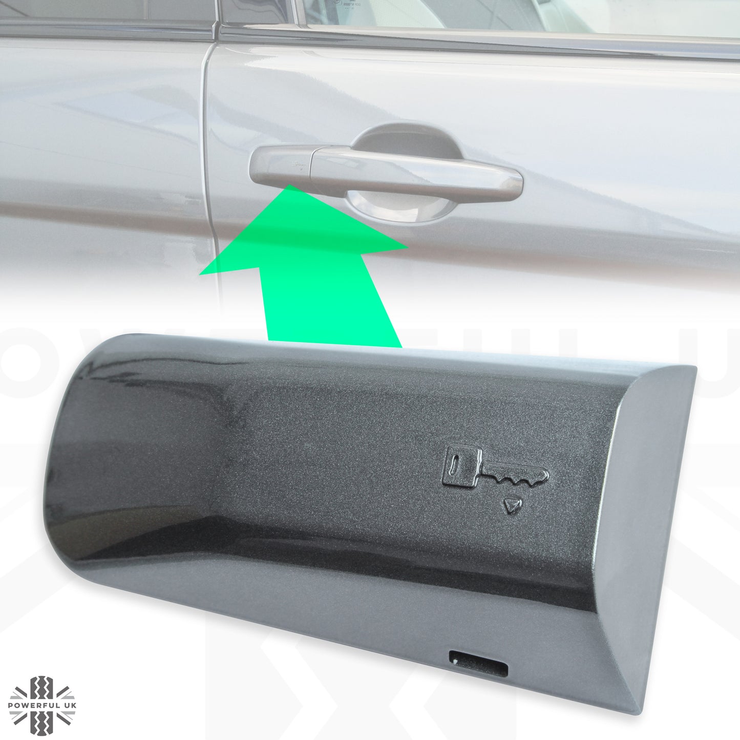 RIGHT Door Handle Key Piece for Land Rover Discovery 5 - Corris Grey