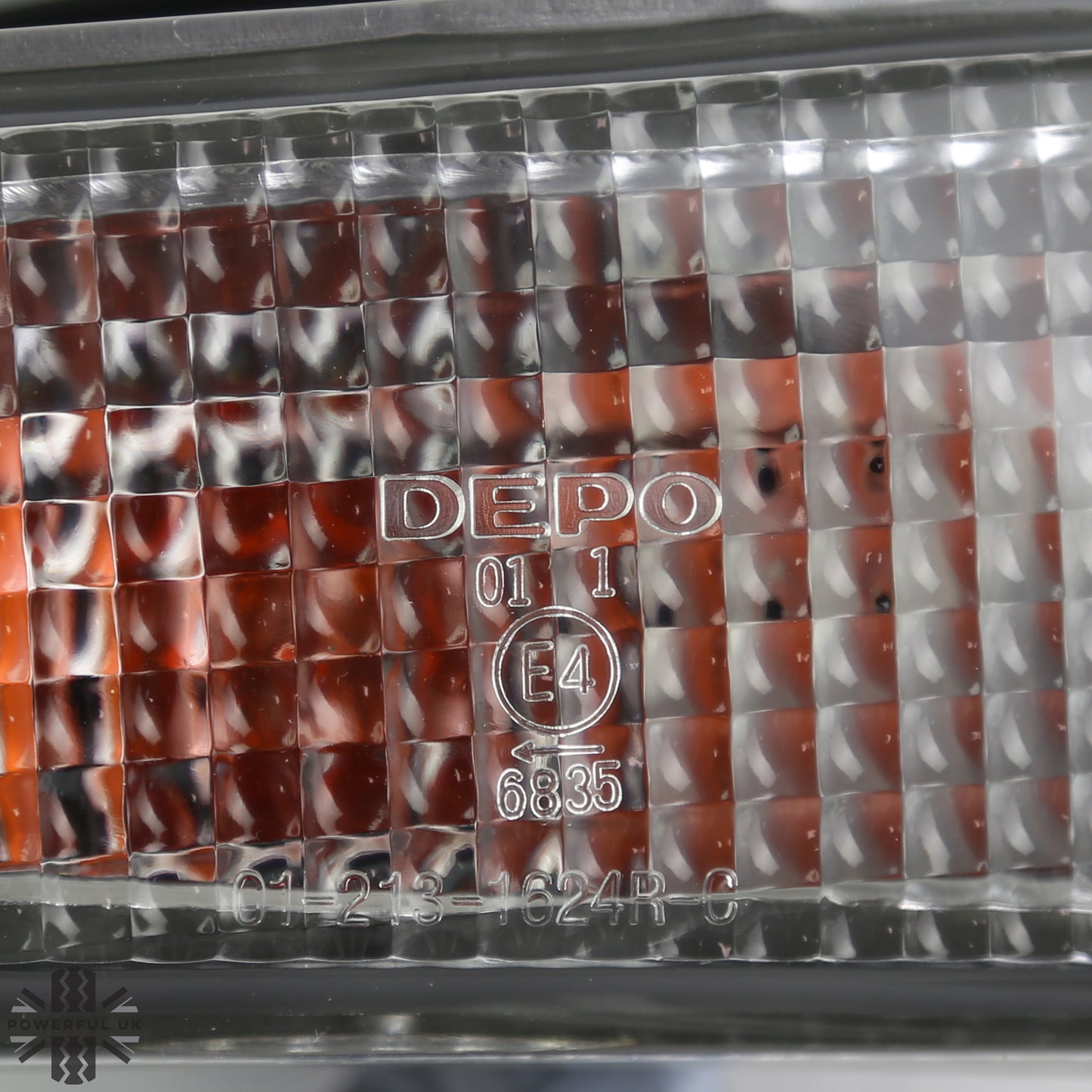 Isuzu TF Clear Front Indicator Light Assembly - Curved Oval Type - E Marked - PAIR