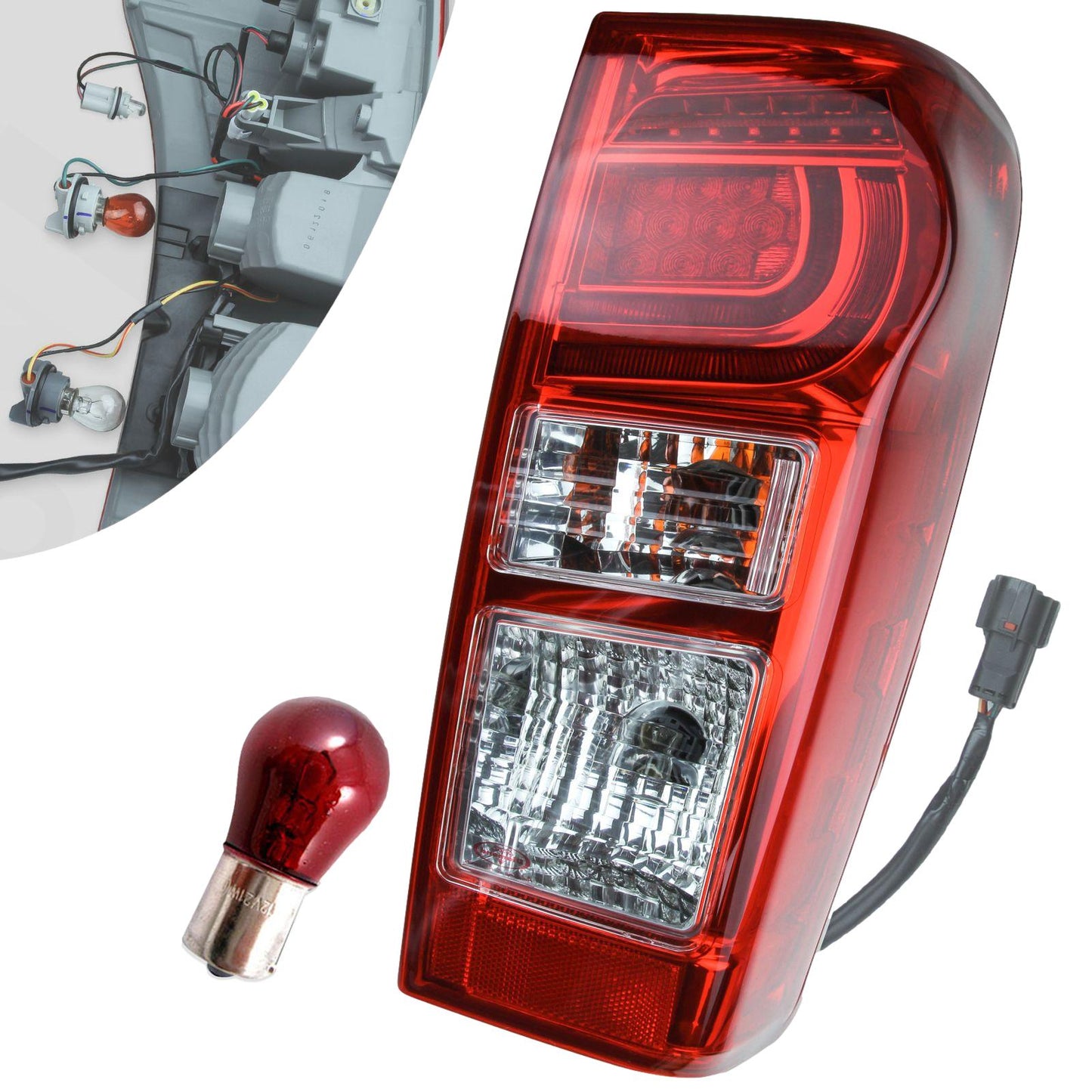 Isuzu Rodeo Dmax Pickup (2012-21) LED Rear Light Assembly + Loom - Type 2 - RH