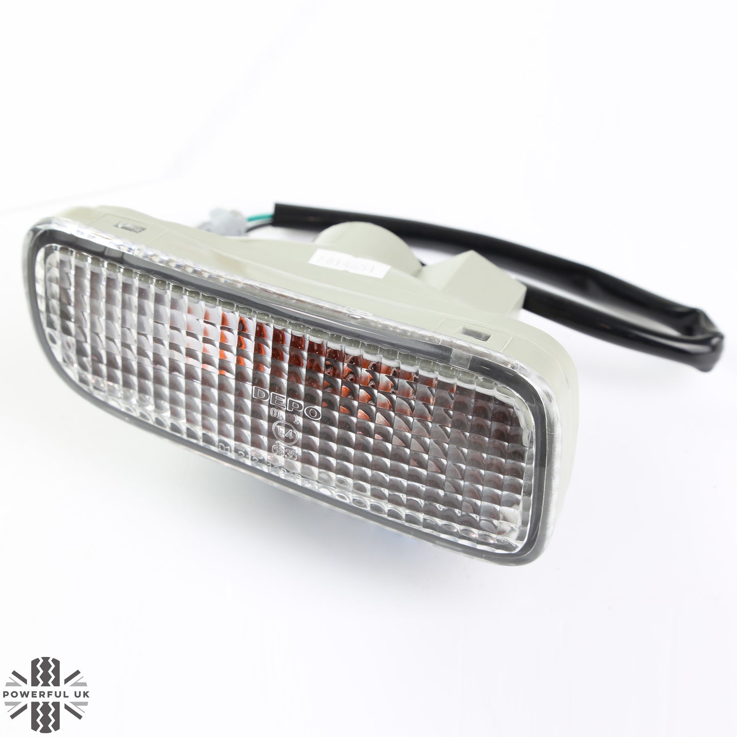 Isuzu TF Clear Front Indicator Light Assembly - Curved Oval Type - E Marked - PAIR