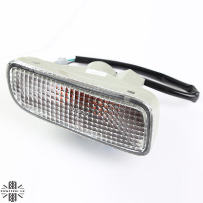 Isuzu TF Clear Front Indicator Light Assembly - Curved Oval Type - E Marked - PAIR