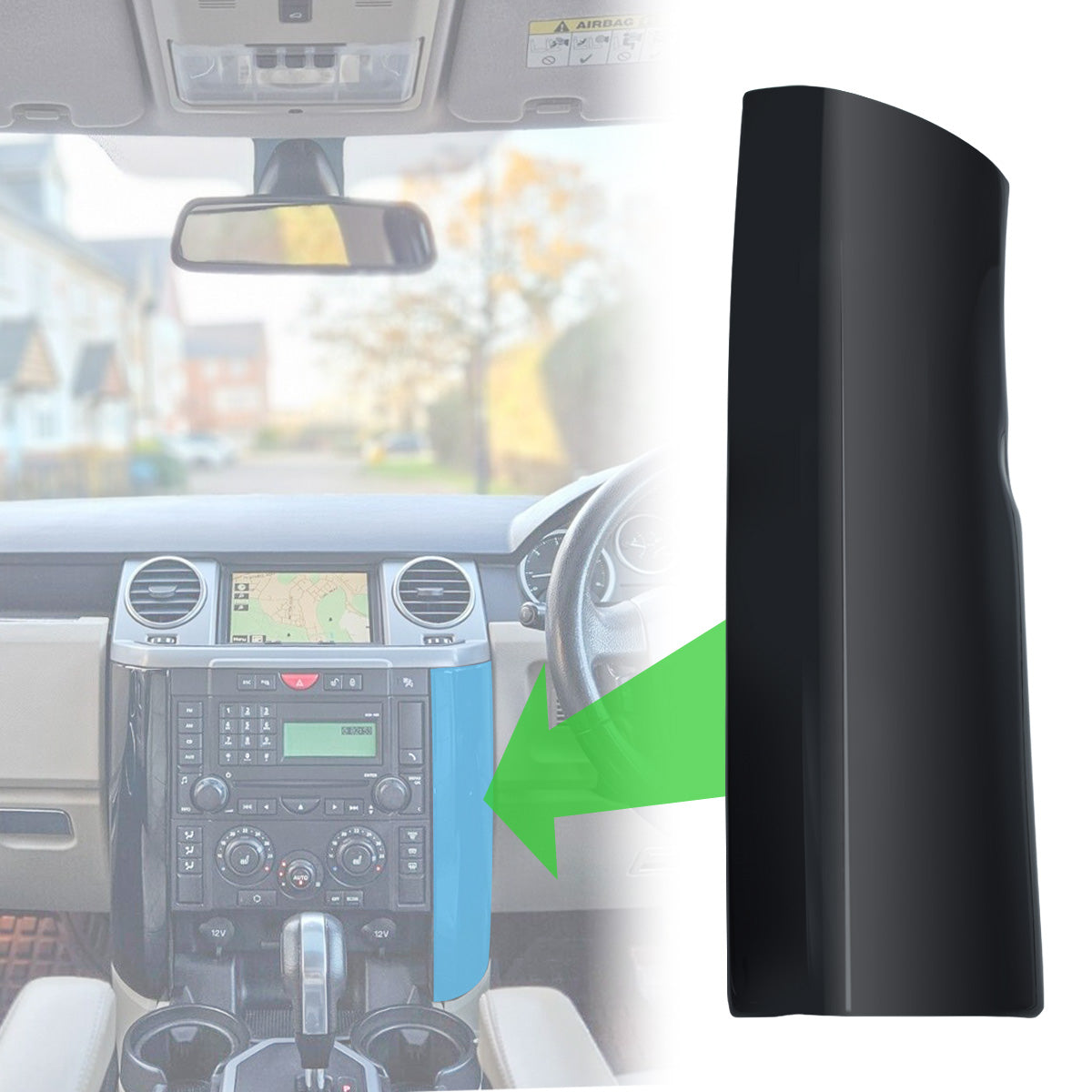 Dash Pillar in Black Piano for Land Rover Discovery 3 - Right