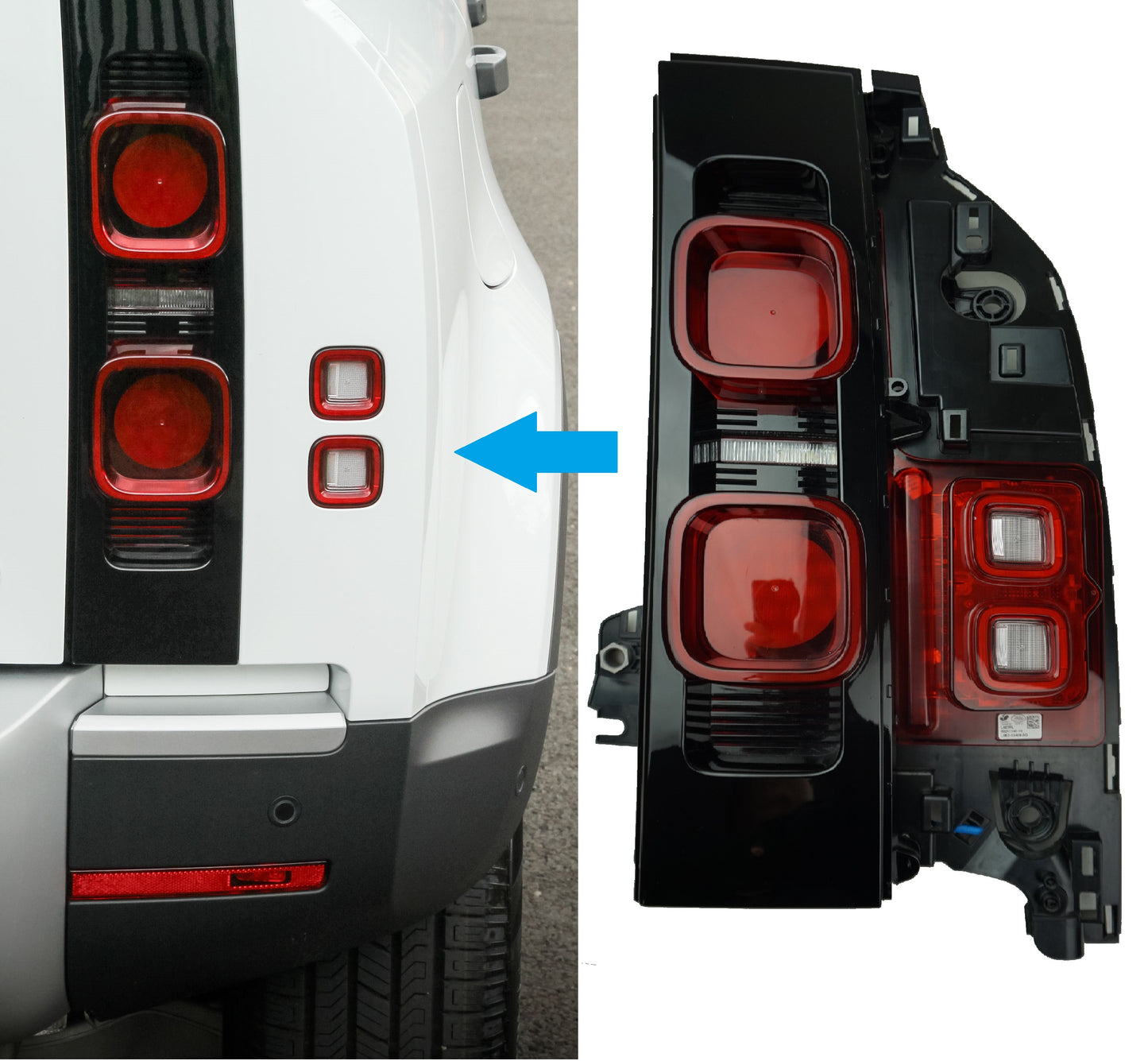 Standard UK Rear Light Assembly for Land Rover Defender L663 - RH (Used)