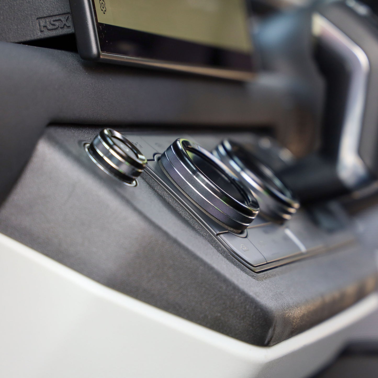 Interior Aircon Control Trim - Set of 3 - BLACK - for Land Rover Defender L663