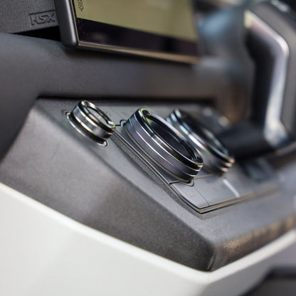 Interior Aircon Control Trim - Set of 3 - BLACK - for Land Rover Defender L663