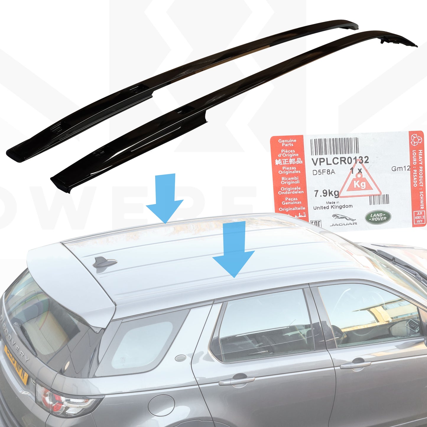 Genuine Roof Rails for Land Rover Discovery Sport - Gloss Black