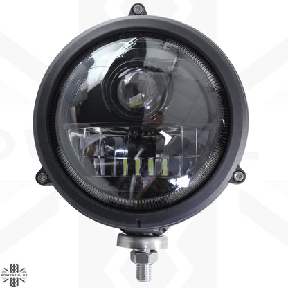 6" LED Bottom Mount Round Headlight with DRL - LHD - Single Lamp