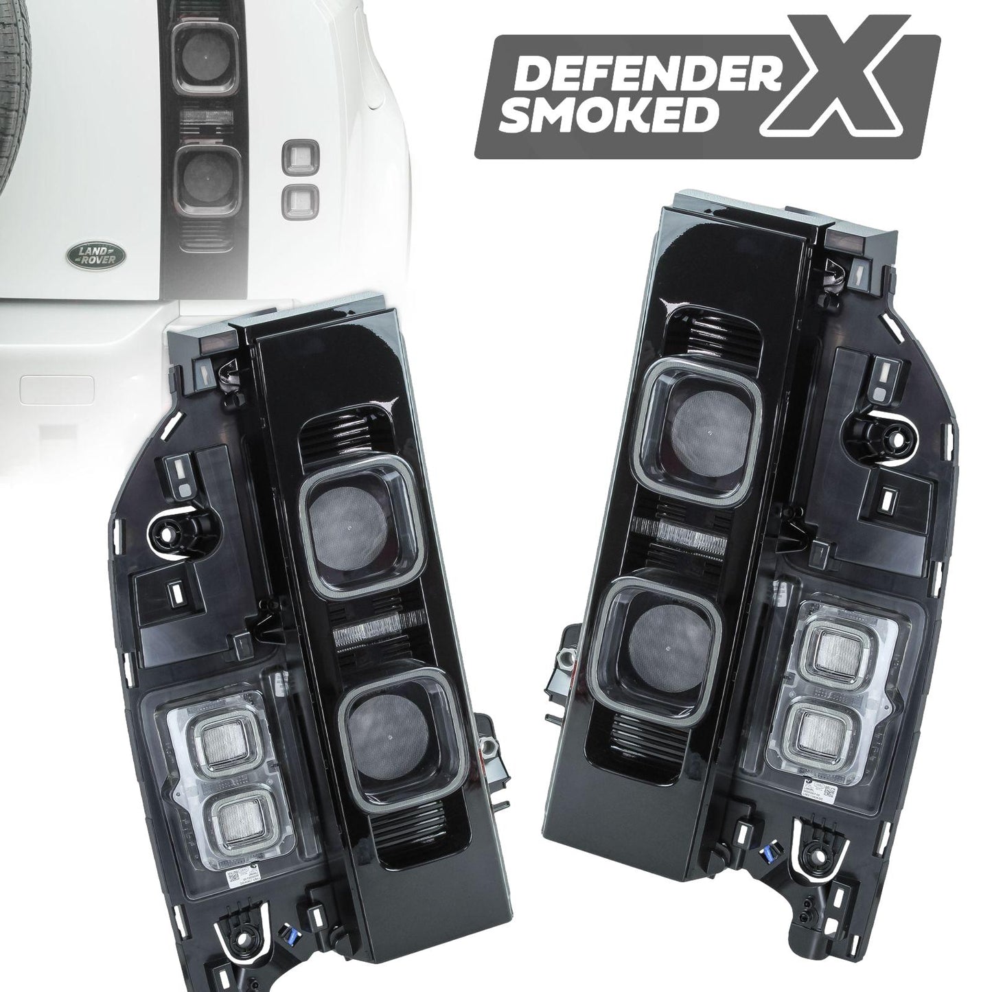 Smoked Rear Lights - UK Spec - for Land Rover Defender Model X