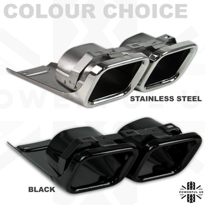 Rear Bumper Quad Exhaust Tips "SVO Style" for Range Rover L405 - Stainless Steel