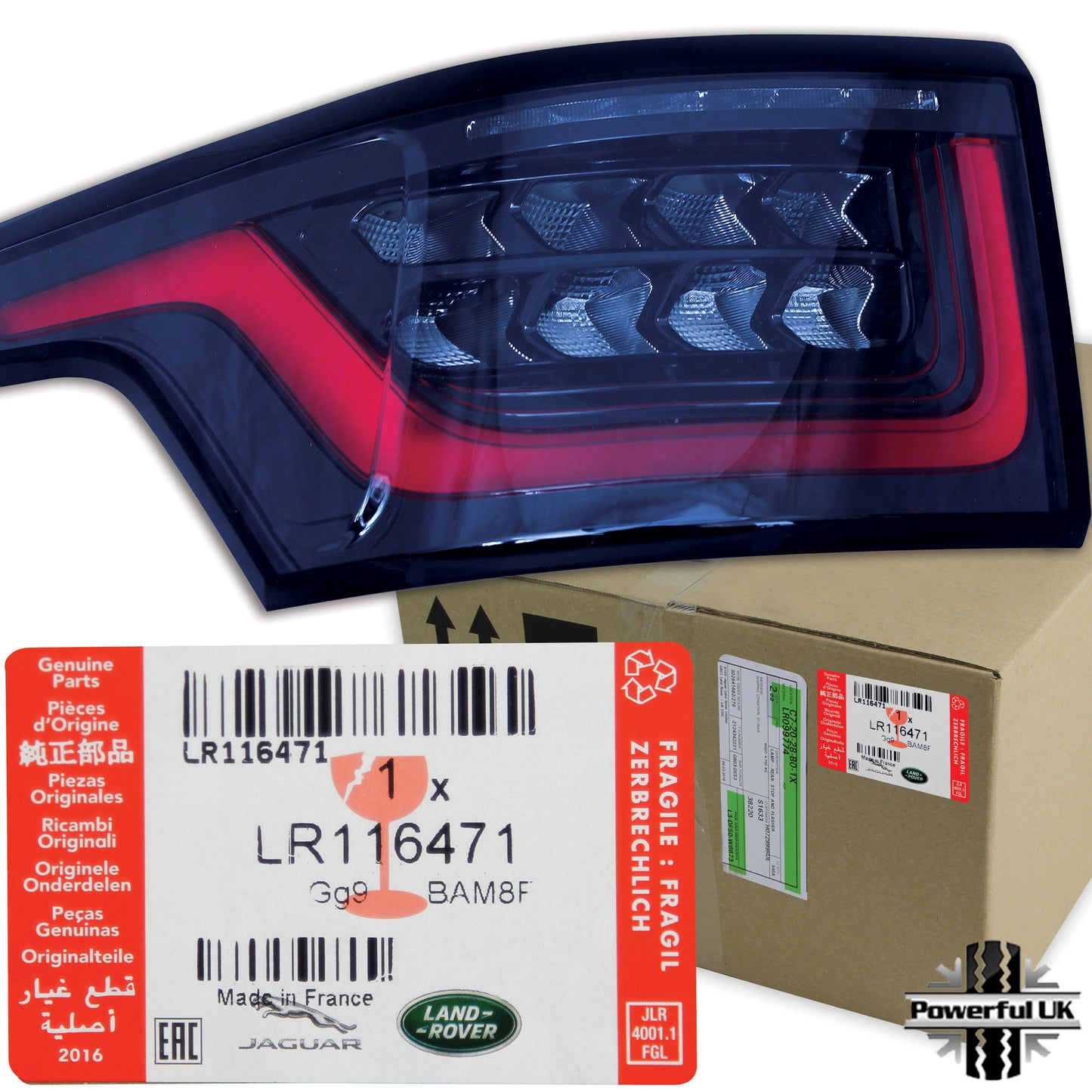 2018 Facelift Rear Light  for Range Rover Sport L494 2018+ - ROW Spec - LEFT LH (Genuine)