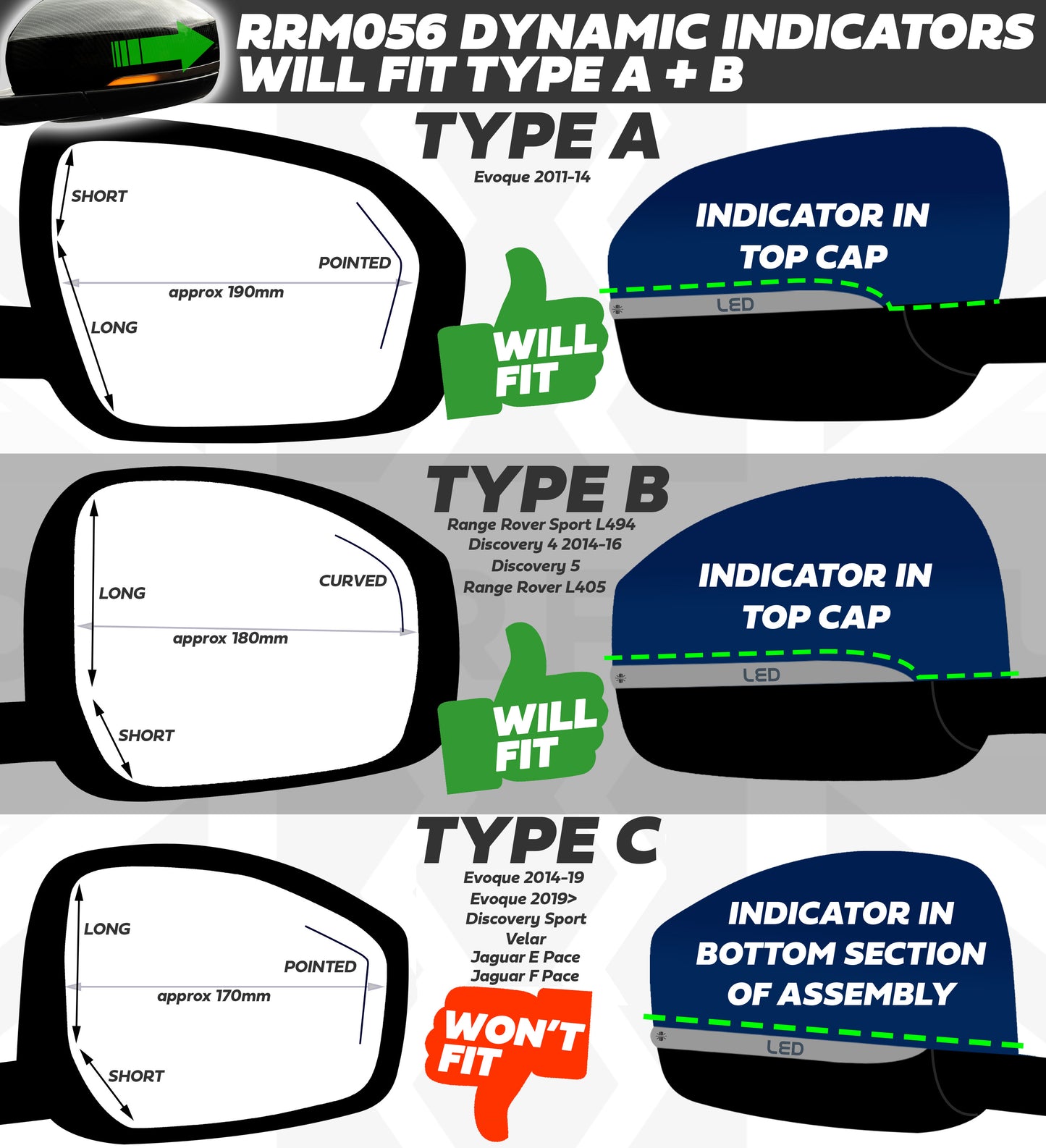 Dynamic Sweep Indicators for Land  Rover Discovery 5 - Smoked