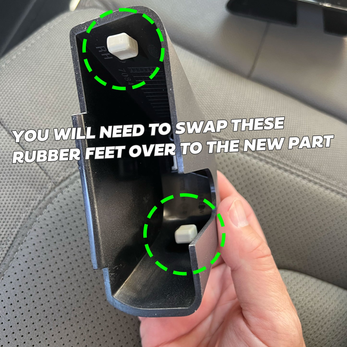 Cubby Box Hinge Covers in Gloss Black for Land Rover Defender L663