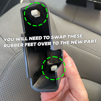 Cubby Box Hinge Covers in Gloss Black for Land Rover Defender L663