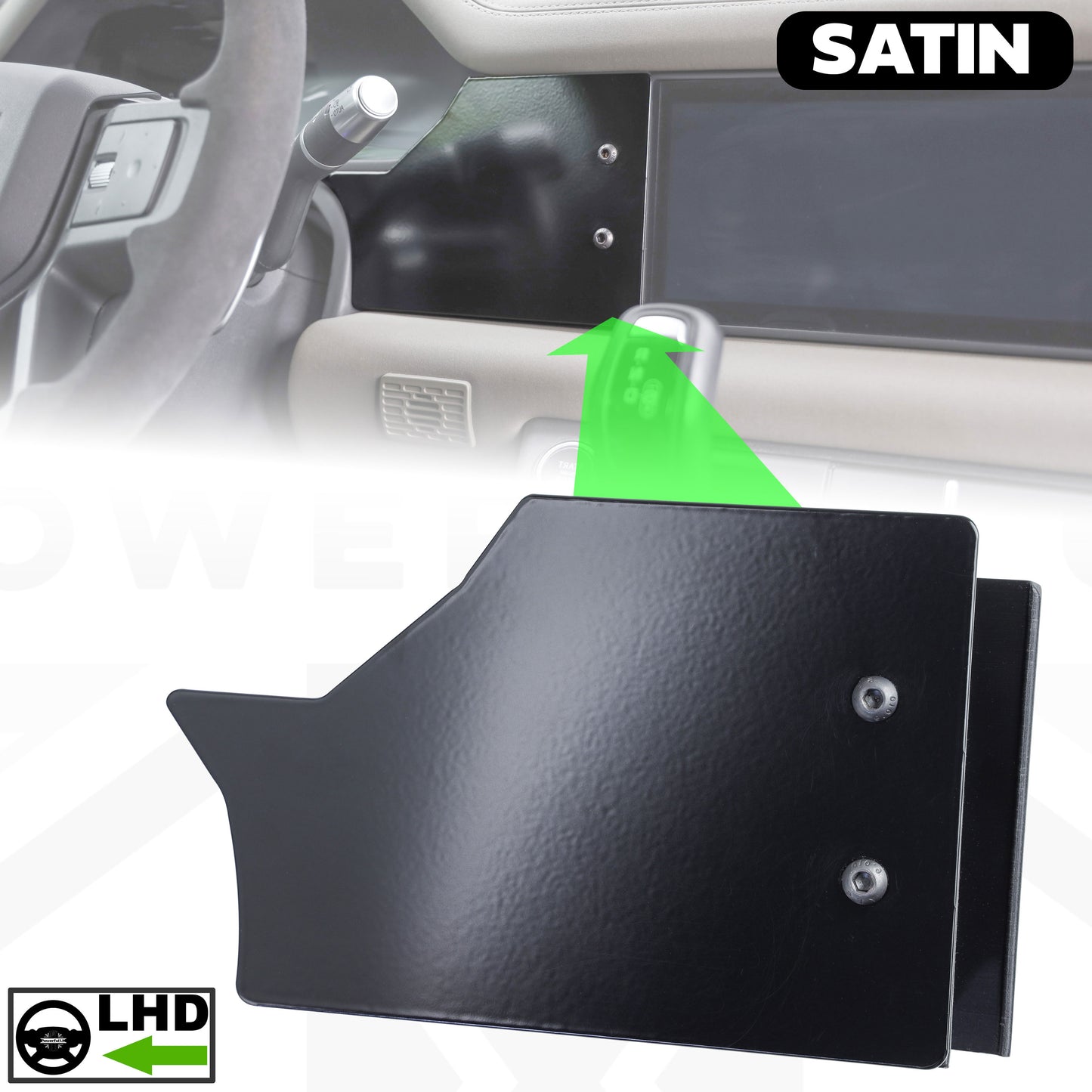 Auxiliary Panel Kit for Land Rover Defender L663 - Satin Black - Left Hand Drive