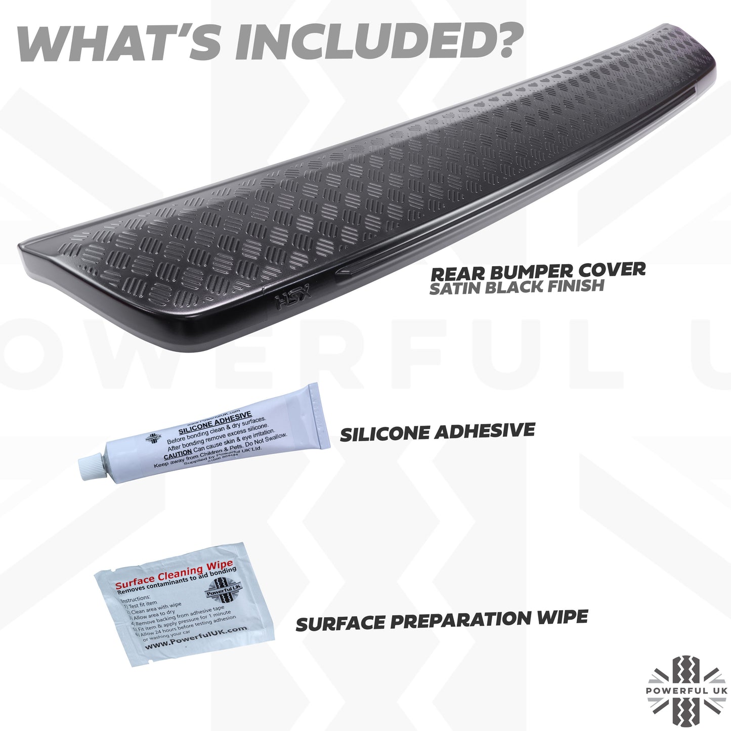 HSX Extended Rear Bumper Cover for Land Rover Defender L663 - Satin Black