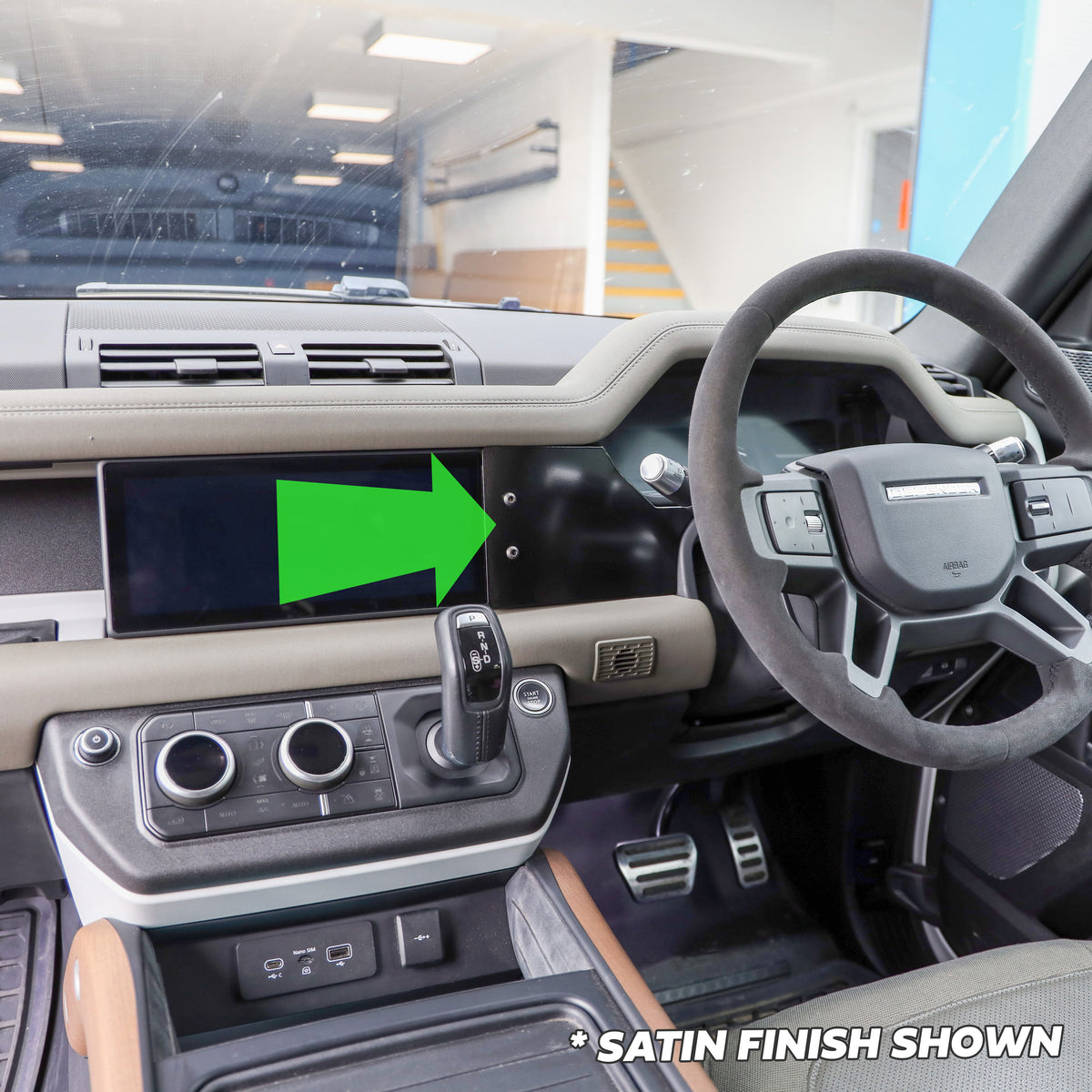 Auxiliary Panel Kit for Land Rover Defender L663 - Textured Black - Right Hand Drive