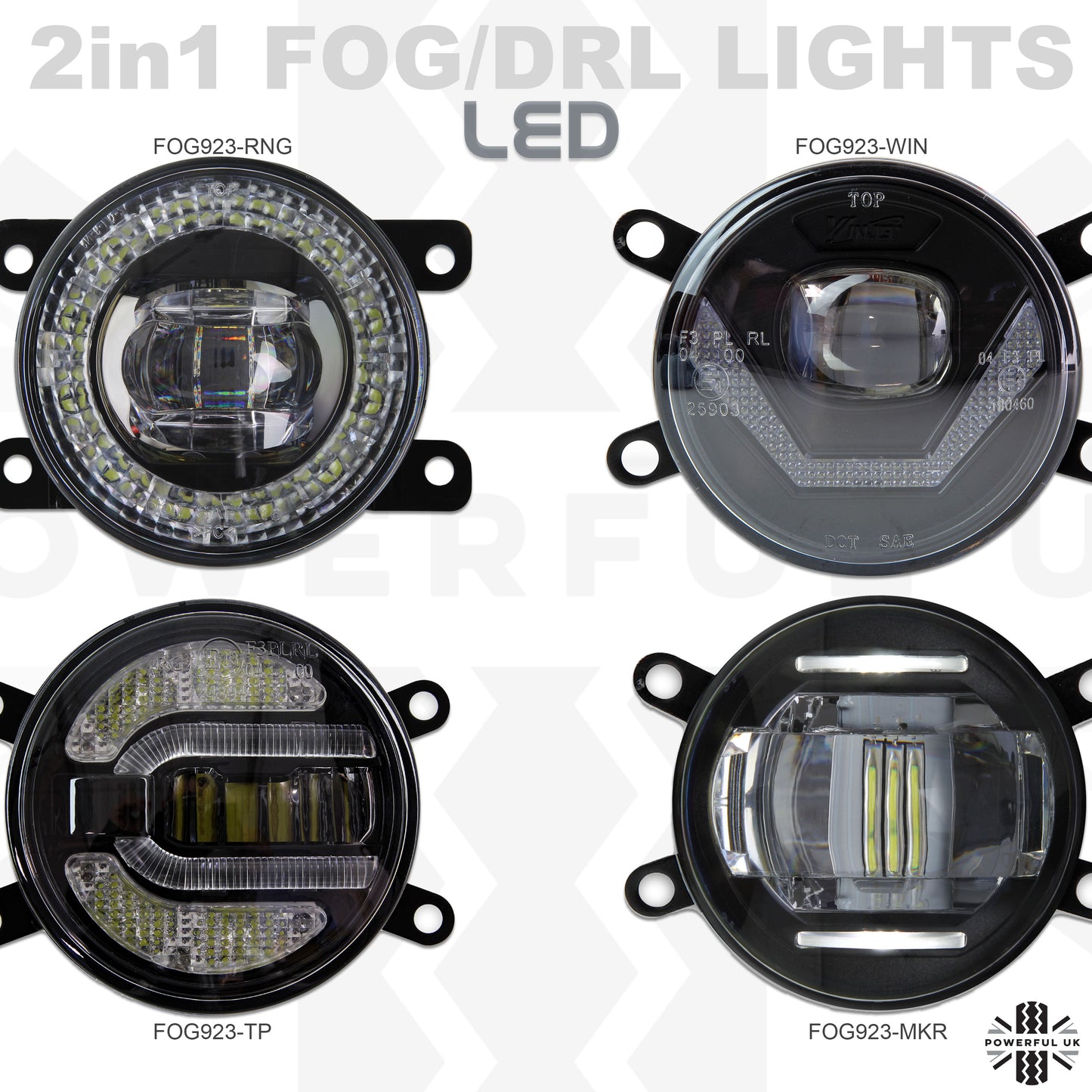 Front Bumper fog & DRL 2 in 1 LED lamps for Range Rover L322 2010 ( Type 5 )