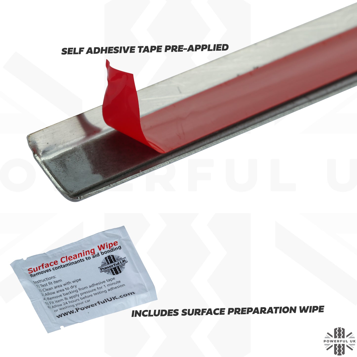 4pc Window Rubber Trim Set in Stainless Steel for Land Rover Defender L663 (110/130)