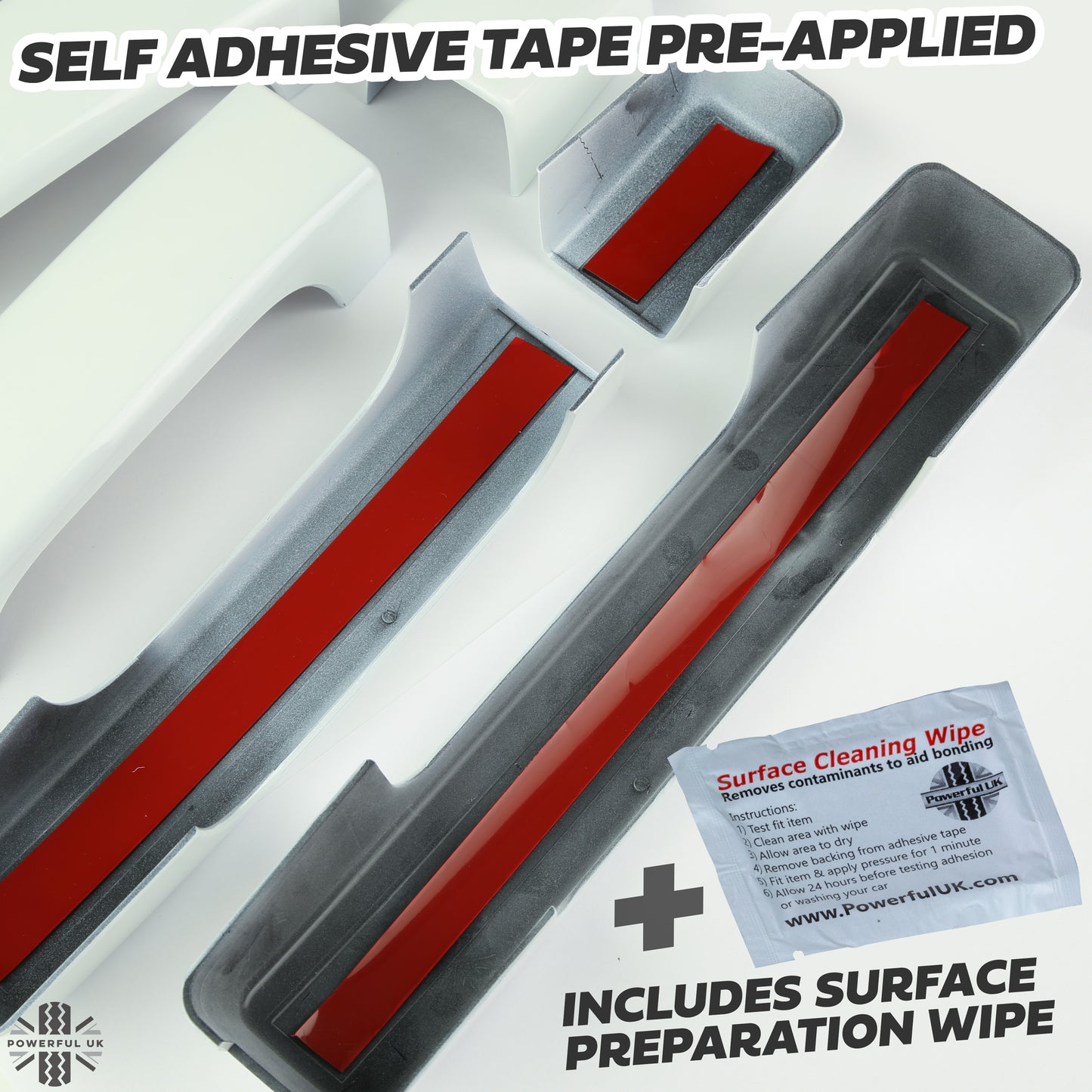 Door & Tailgate Handle Covers - Fuji White - for Land Rover Defender L663 (90 model)