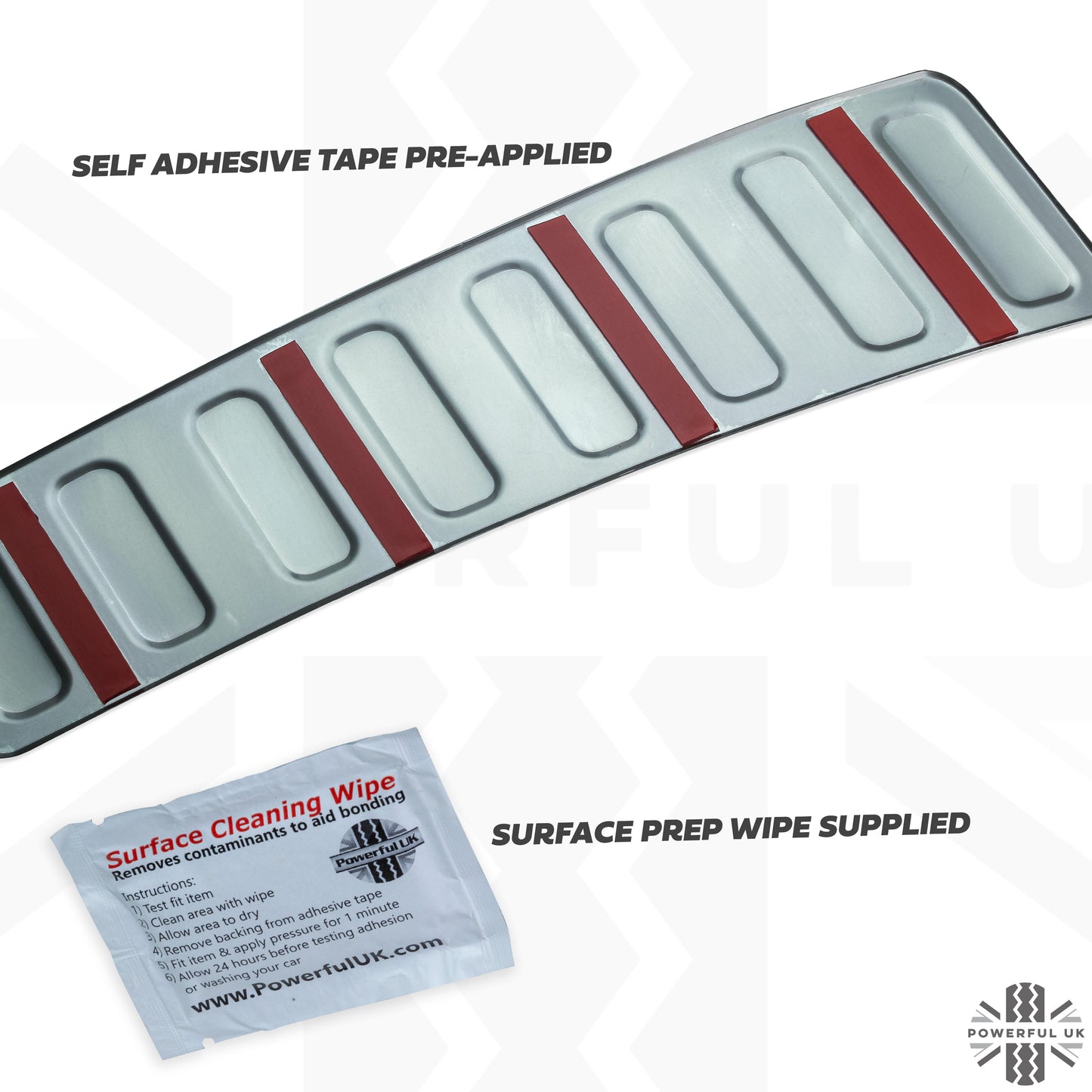 Interior Boot Threshold Finisher Trim Inserts - Stainless Steel - for Land Rover Discovery Sport