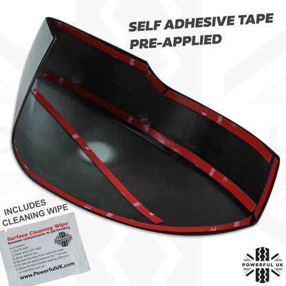 Top Half Mirror Covers - Stick on type for Land Rover Discovery 4 Facelift  - Gloss Black