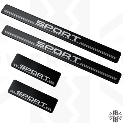 Door Scuff Plate Insert Set for Land Rover Discovery Sport (2015-20) - Black