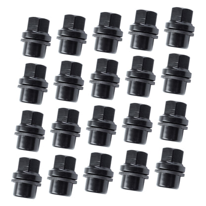 Black Alloy Wheel Nuts 20pc kit for Land Rover Classic Defender - Alloy wheel type