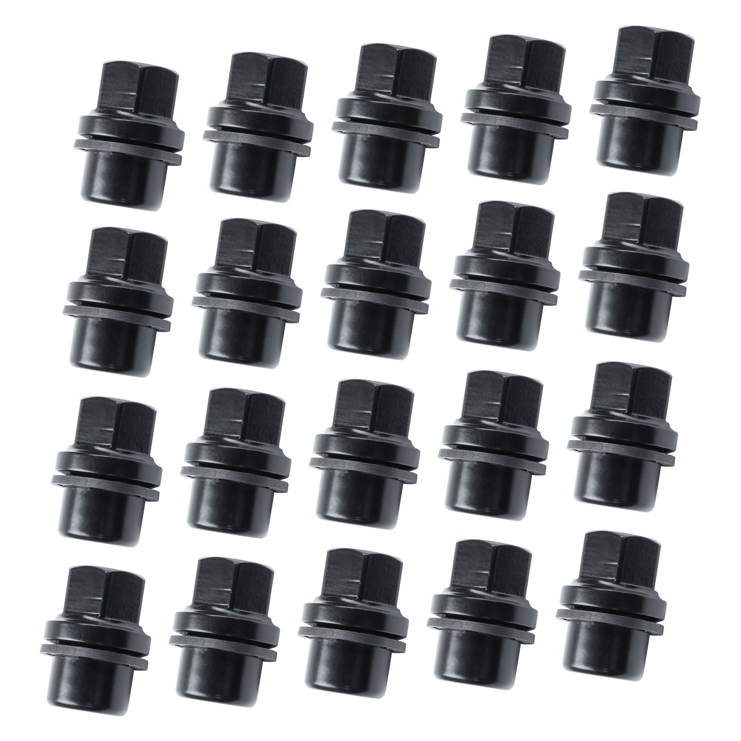 Black Alloy Wheel Nuts 20pc kit for Land Rover Discovery 1 - Alloy wheel type
