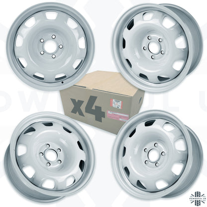Genuine 18" Steel Wheels - White - Set of 4 for Land Rover Defender L663