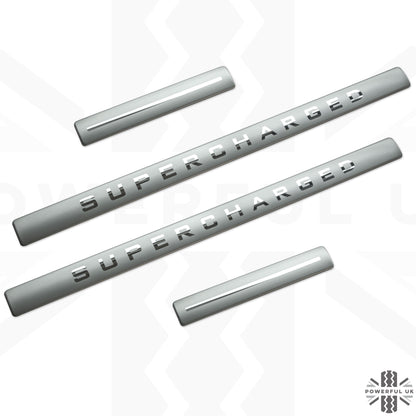 Inner Sill Inserts Stainless Steel - 'SUPERCHARGED' for Range Rover Sport