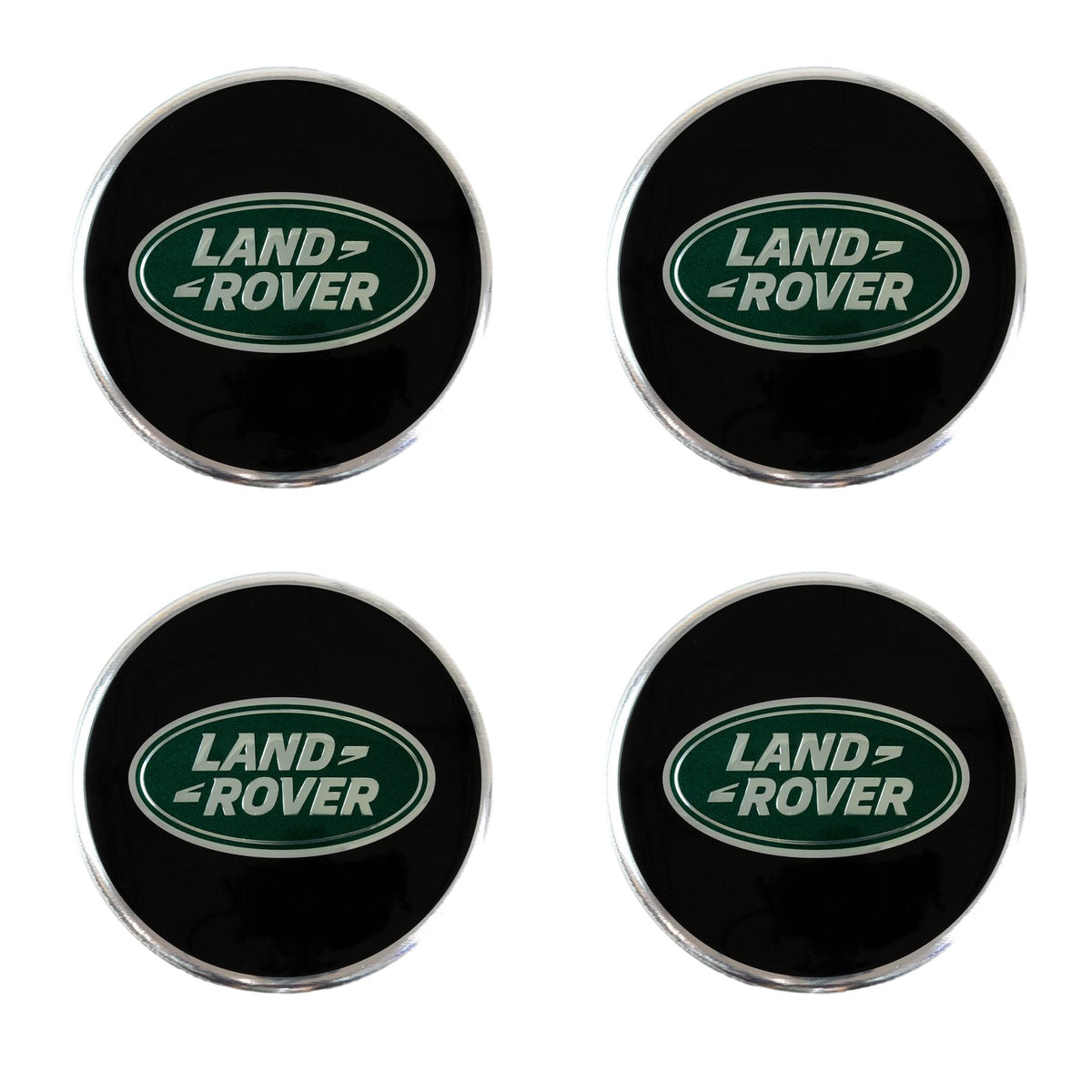 Genuine 4x Black Green Alloy Wheel Centre Caps for Range Rover Evoque