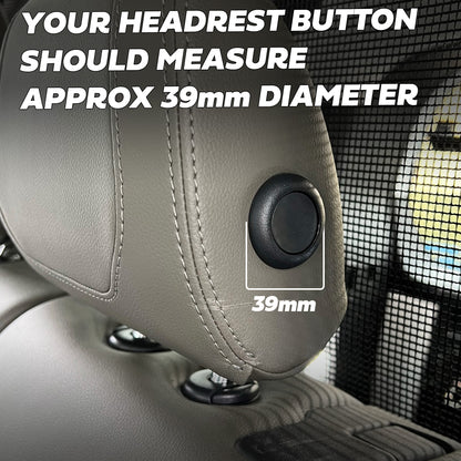 Rear Seat Headrest Button Covers for Land Rover Defender L663 - Gloss Black