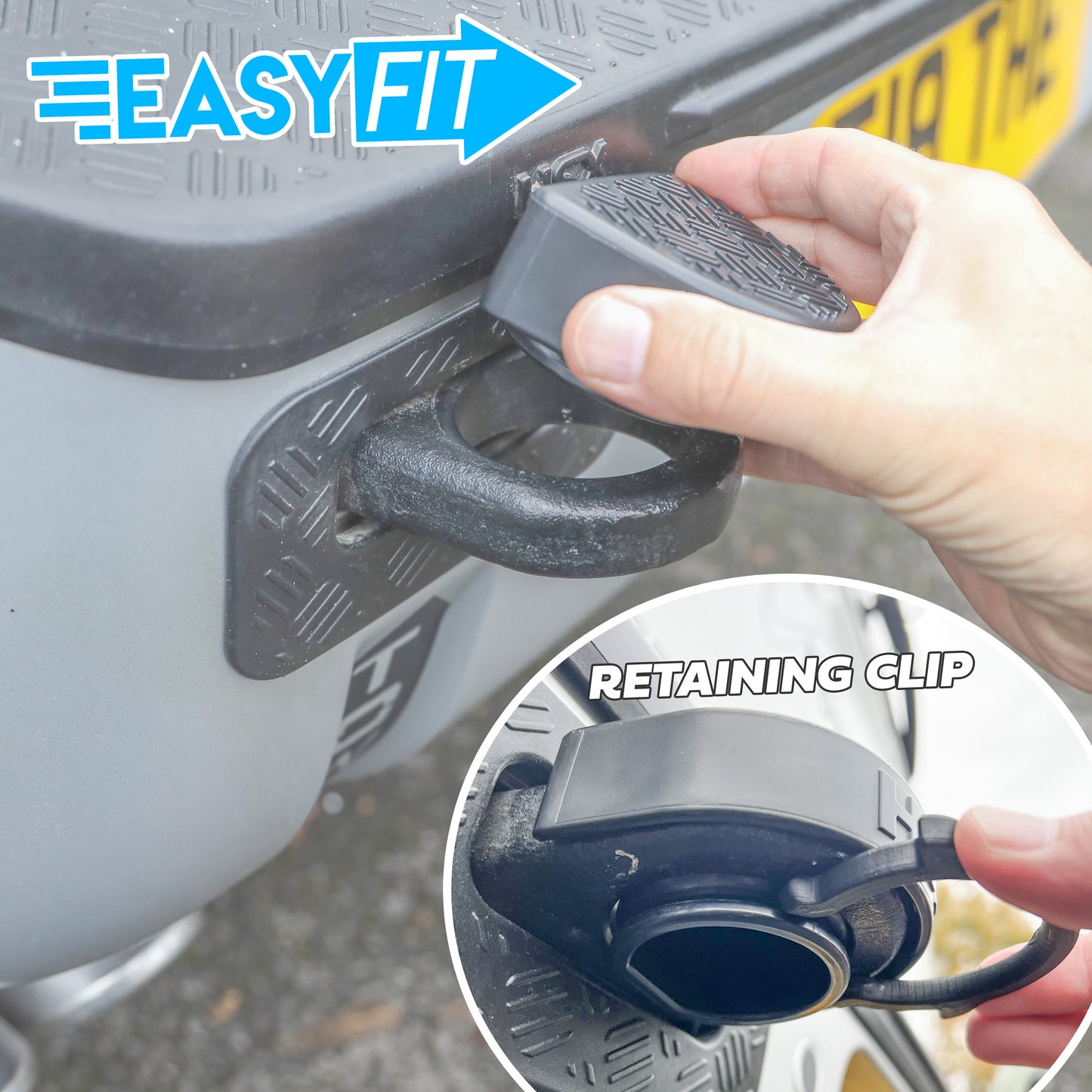 1x Tow Eye Bung for Land Rover Defender L663 - Smooth Top - Matt Black