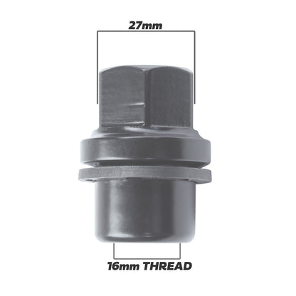 Black Alloy Wheel Nuts 5pc kit for Land Rover Discovery 1 - Alloy wheel type