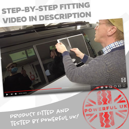 Side Panel Decal Kit - 'Blank & Badge Relocate' - Matte Black for Land Rover Defender L663