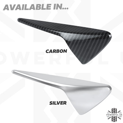 Side Repeater Camera Covers (2pc) in Silver for Tesla Model S,3,X,Y